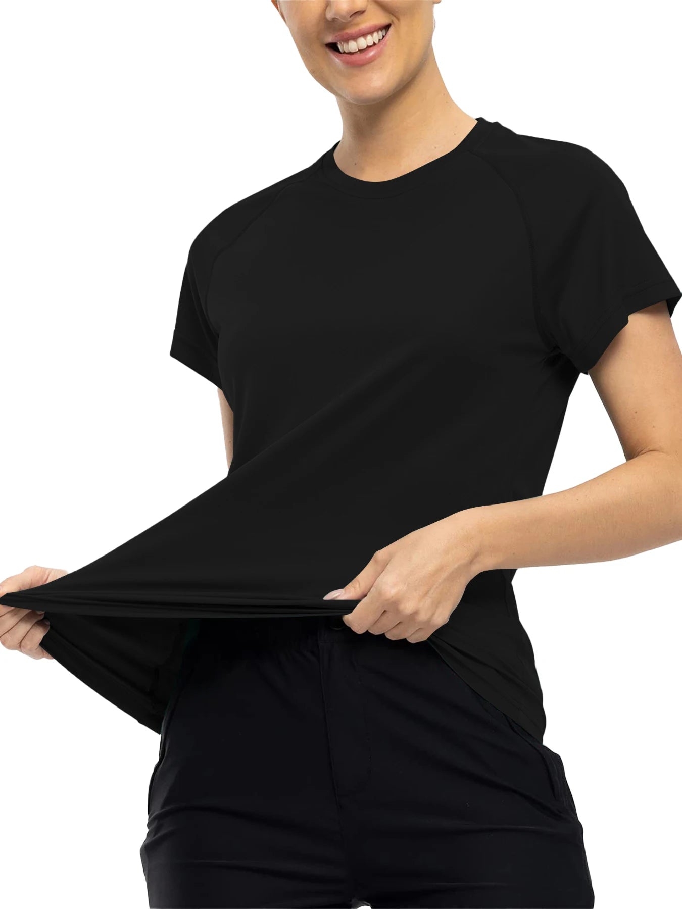 Women’s Quick Dry Short Sleeve Resilience Gym Sports Moisture Wicking Round Neck T-Shirt Training Exercise Gym Sport Shirt Quick Pick Grocers